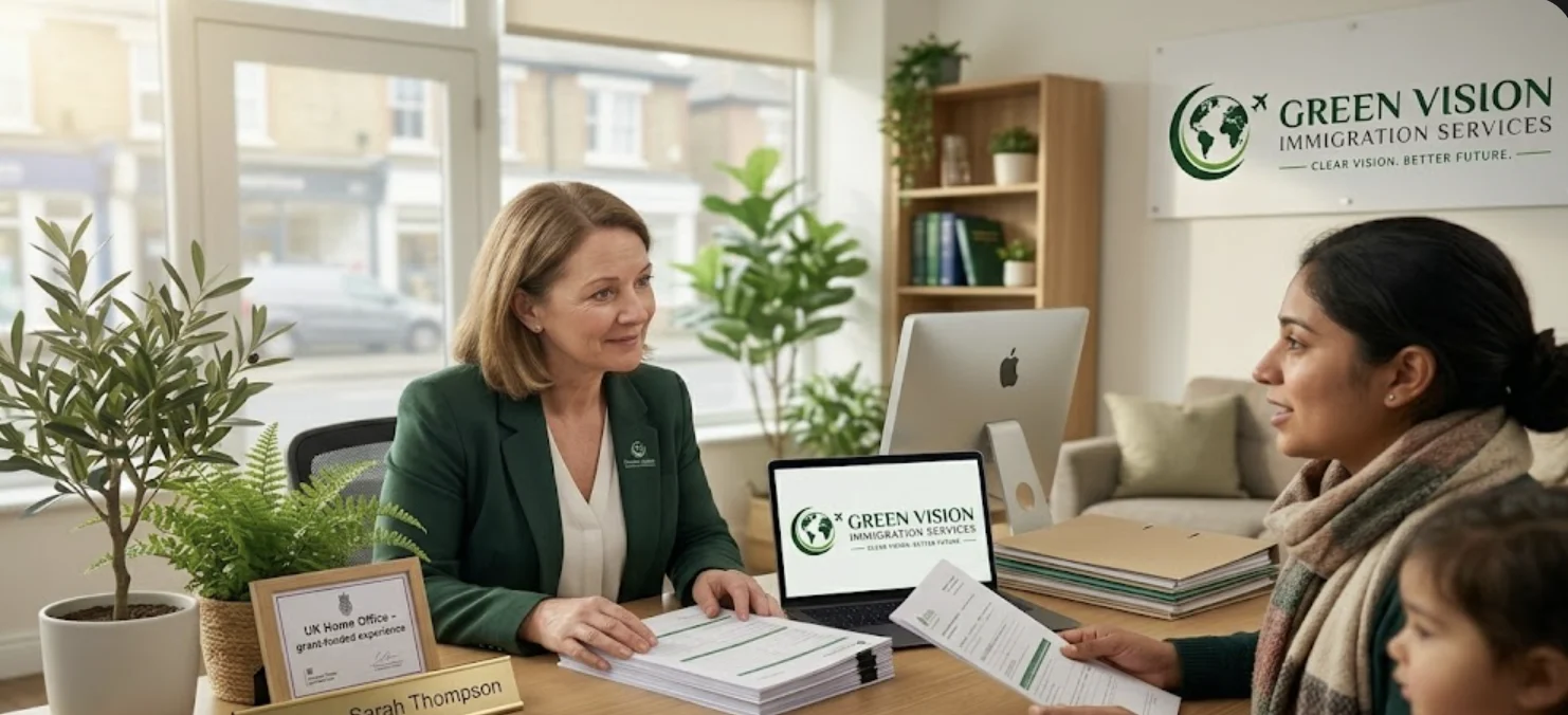 Diverse community members in the UK supported by Green Vision Immigration Services